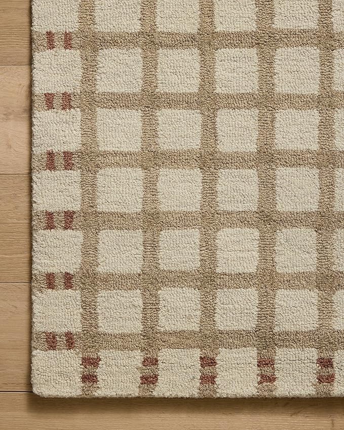 Loloi Magnolia Home by Joanna Gaines Waylon Collection WAY-02 Natural/Rust 2'-6" x 7'-6" Runner Rug