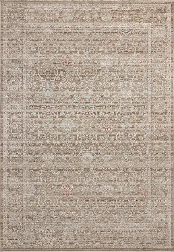 Loloi Chris Loves Julia Ida Collection IDA-03 Bark/Multi 7'-10" x 10', .19" Pile Height, Area Rug