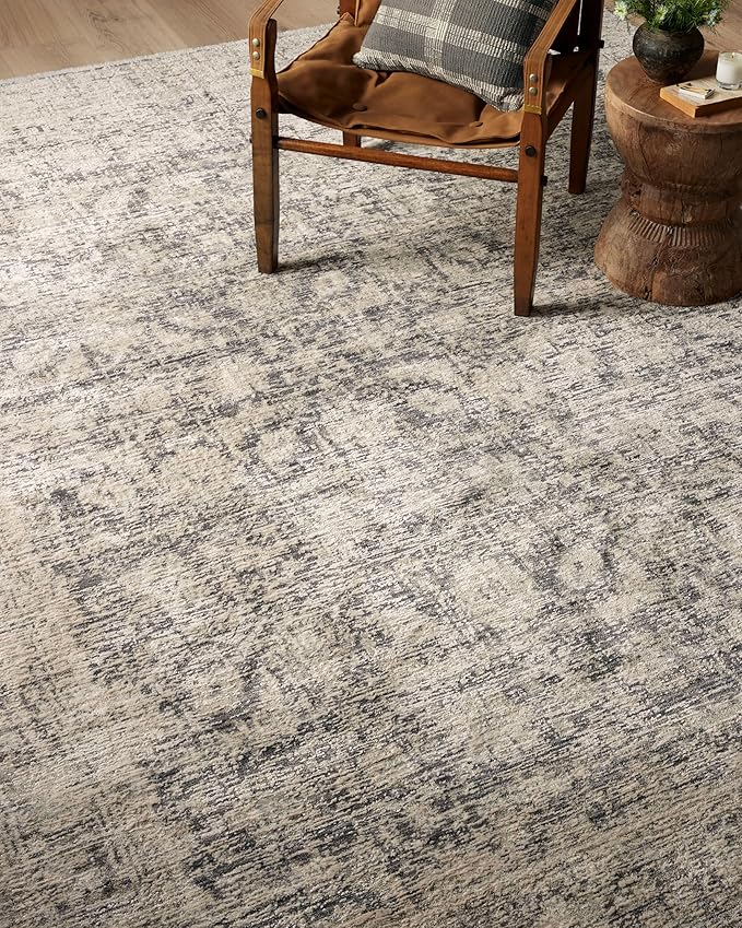 Loloi Amber Lewis Alie Collection ALE-05 Charcoal/Beige 9'-6'' x 13'-1'', .13'' Pile Height, Area Rug