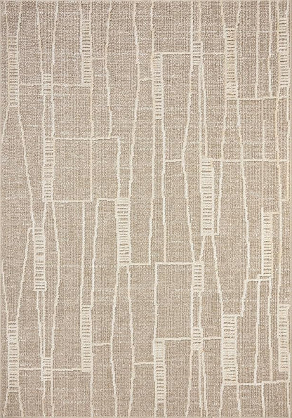 Loloi Amber Lewis Bexley Collection BEX-05 Mushroom/Natural 2'-7" x 8'-0" Runner Rug Neutral, Textured, Living, Bedroom, Dining, Carpet