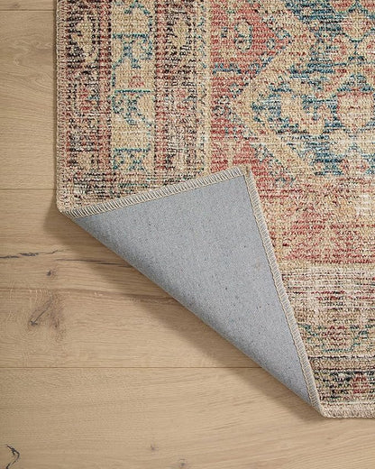 Loloi Angela Rose Aubrey Collection AUB-03 Ocean/Spice 2'-6" x 12'-0", .19" Pile Height, Runner Rug