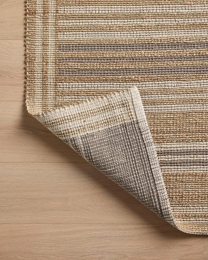 Loloi Chris Loves Julia Judy Collection JUD-03 Natural/Dove 2'-6" x 7'-6" Runner Rug