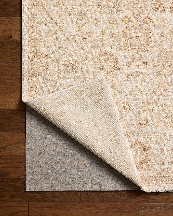 Loloi Chris Loves Julia Palma Collection PLM-04 Natural/Spice 6'-3" x 9'-6" Area Rug Vintage Style Boho Living Room Bedroom Carpet