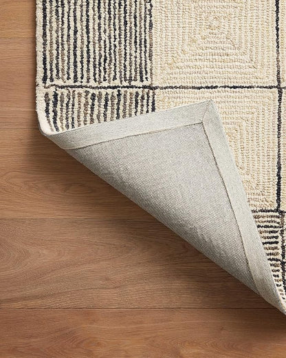 Loloi Chris Loves Julia Francis Collection FRA-02 Cream/Black 5'-0" x 7'-6" Area Rug