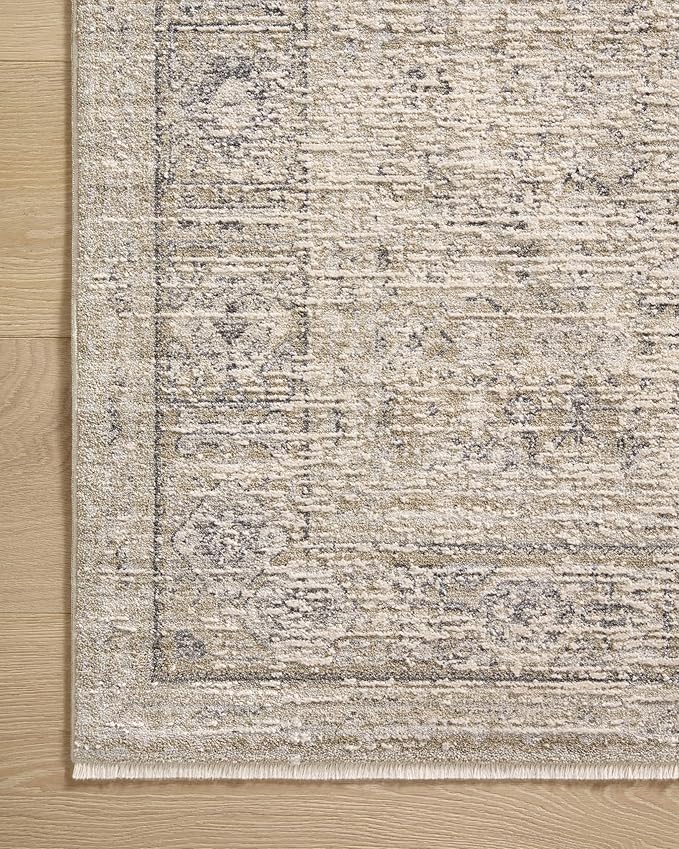 Loloi Amber Lewis Alie Collection ALE-03 Taupe/Dove 5'-3'' x 5'-3'', .13'' Pile Height, Round Area Rug