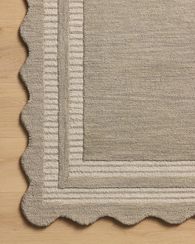 Loloi Chris Loves Julia Scottie Collection SCO-01 Fog/Ivory 7'-9" x 9'-9", .87" Pile Height, Area Rug