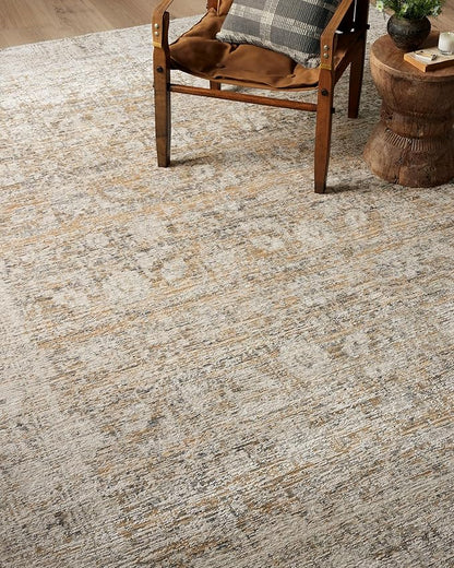 Loloi Amber Lewis Alie Collection ALE-05 Gold/Beige 5'-3'' x 7'-9'', .13'' Pile Height, Area Rug