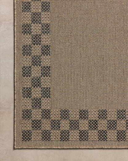 Loloi Chris Loves Julia Providence Collection PRC-01 Natural/Charcoal 9'-2" x 13', .12" Pile Height, Indoor/Outdoor Area Rug