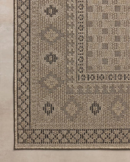 Loloi Chris Loves Julia Providence Collection PRC-07 Dove/Charcoal 7'-6" x 7'-6", .12" Pile Height, Indoor/Outdoor Round Area Rug