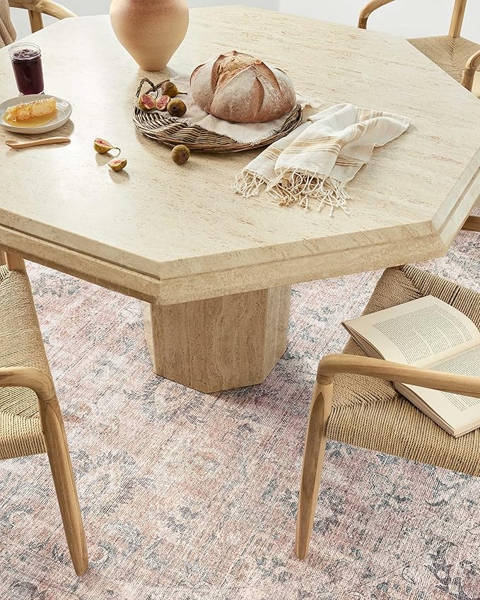 Loloi Skye Collection SKY-01 Blush/Grey 2'-0" x 5'-0" Accent Rug