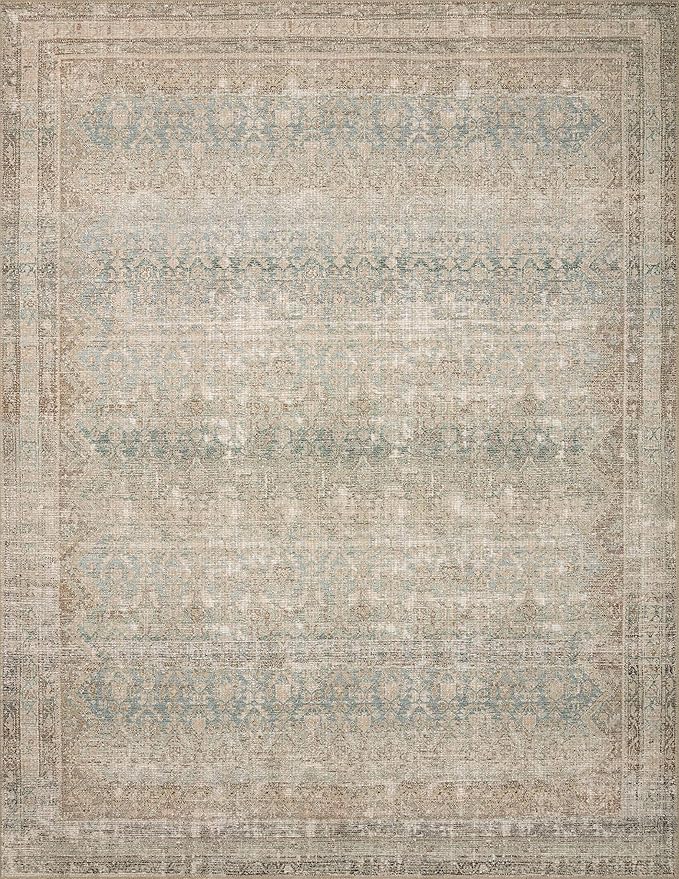 Loloi Angela Rose Aubrey Collection AUB-03 Jade/Natural 7'-6" x 9'-6", .19" Pile Height, Area Rug