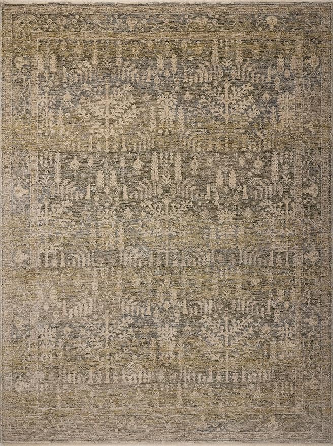 Loloi Magnolia Home by Joanna Gaines Junie Collection JUE-02 Moss/Natural 2'-7" x 10'-0", .38 Pile Height, Runner Rug