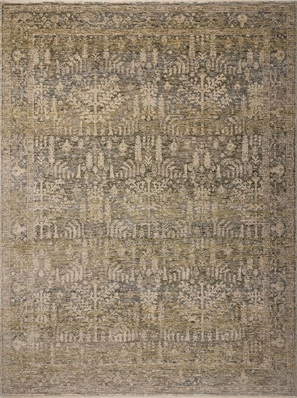 Loloi Magnolia Home by Joanna Gaines Junie Collection JUE-02 Moss/Natural 5'-3" x 5'-3", .38" Pile Height, Round Area Rug