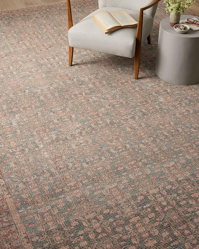 Loloi Angela Rose Aubrey Collection AUB-04 Blue/Terracotta 8'-3" x 11'-3", .19" Pile Height, Area Rug