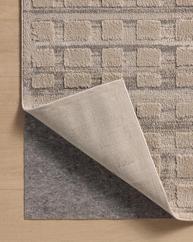 Loloi Amber Lewis Monty Collection MOT-06 Pebble/Beige 2'-7" x 8'-0" Runner Rug