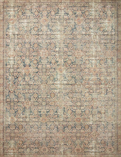 Loloi Angela Rose Aubrey Collection AUB-01 Navy/Multi 5'-0" x 7'-0", .19" Pile Height, Area Rug