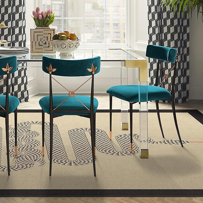 RUGGABLE x Jonathan Adler Washable Modern Area Rug – Venom Neutral 8x10, Stain-Resistant, Non-Slip – Large Machine Washable Rugs for Living Room, Bedroom, Hallway, Entryway & Office–with Standard Pad