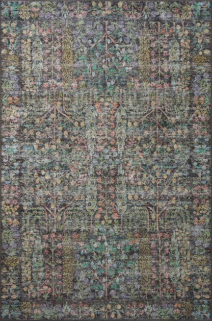 Loloi Rifle Paper Co. Maison Collection MAO-07 Charcoal 8'-4" x 11'-6", .19" Pile Height, Area Rug