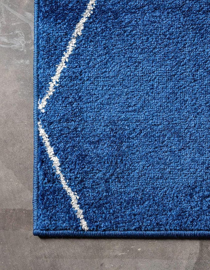 Unique Loom Trellis Frieze Collection Area Rug - Geometric (8' x 10', Navy Blue/ Ivory)