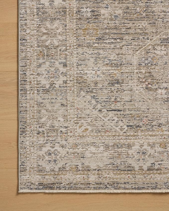 Loloi Chris Loves Julia Ida Collection IDA-01 Taupe/Multi 3'-6" x 5'-6", .19" Pile Height, Accent Rug