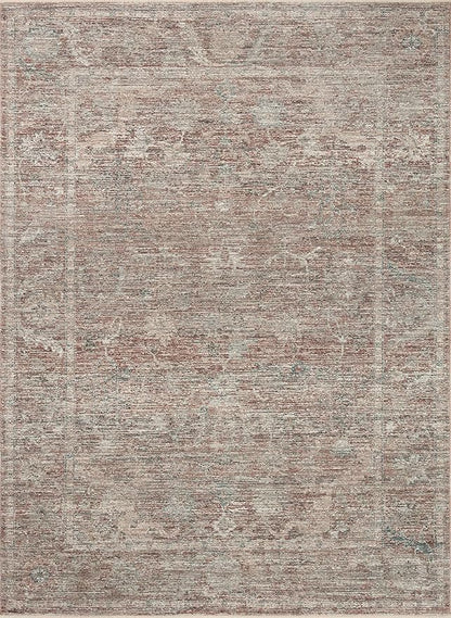 Loloi Magnolia Home by Joanna Gaines Millie Collection MIE-04 Brick/Fog 2'-7" x 8'-0", .25" Pile Height, Runner Rug
