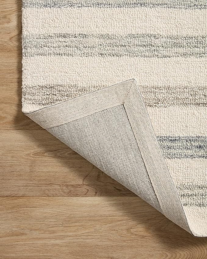 Loloi Chris Loves Julia Chris Collection CHR-05 Ivory/Slate 2'-6'' x 9'-9'', .50" Pile Height, Runner Rug