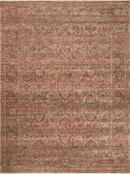 Loloi Amber Lewis Molly Collection MOL-09 Brick/Bark 3'-0" x 5'-0" Low Pile Accent Rug