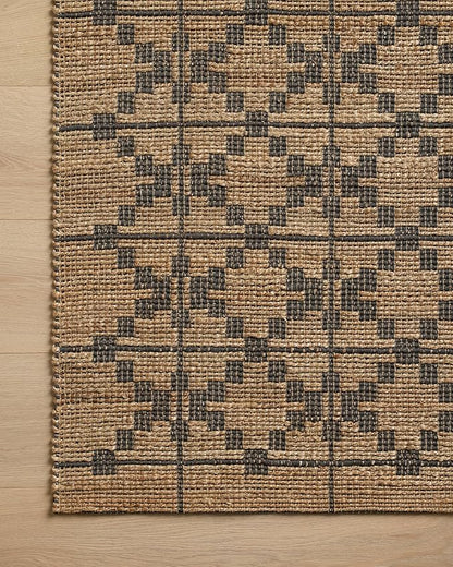 Loloi Chris Loves Julia Judy Collection JUD-05 Natural/Graphite 2'-6" x 7'-6" Runner Rug