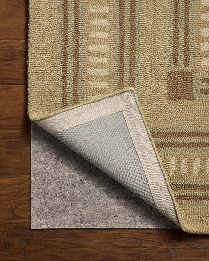 Loloi Chris Loves Julia Alfie Collection ALF-04 Green/Natural 5'-0" x 7'-6" Area Rug Wool Neutral Living Bedroom Dining Carpet