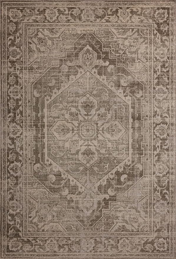 Loloi Magnolia Home by Joanna Gaines Mona Collection MOA-01 Cocoa/Stone 10'-0" x 14'-0" Area Rug