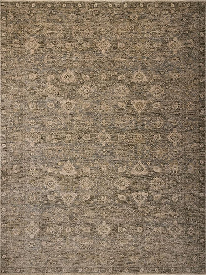Loloi Magnolia Home by Joanna Gaines Junie Collection JUE-06 Lagoon/Natural 5'-3" x 5'-3", .38" Pile Height, Round Area Rug