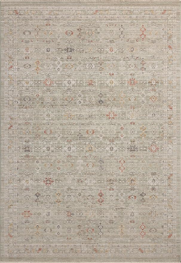Loloi Chris Loves Julia Ida Collection IDA-04 Spa/Multi 6'-3" x 9'-4", .19" Pile Height, Area Rug