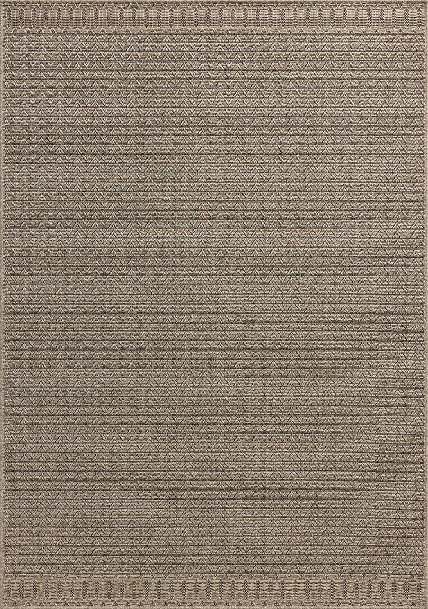 Loloi Chris Loves Julia Providence Collection PRC-05 Natural/Graphite 2'-3" x 7'-7", .12" Pile Height, Indoor/Outdoor Runner Rug