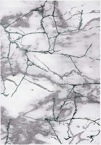 SAFAVIEH Craft Collection Area Rug - 9' x 12', Grey & Green, Modern Abstract Design, Non-Shedding & Easy Care, Ideal for High Traffic Areas in Living Room, Bedroom (CFT877Y)