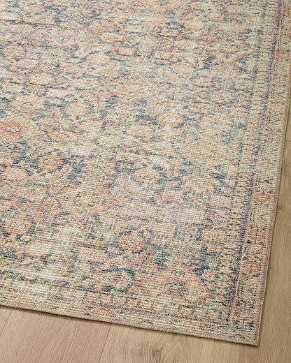 Loloi Angela Rose Aubrey Collection AUB-01 Navy/Multi 2'-6" x 12'-0", .19" Pile Height, Runner Rug