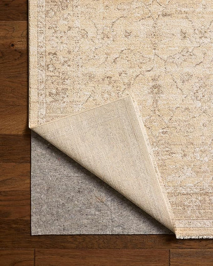 Loloi Chris Loves Julia Palma Collection PLM-10 Wheat/Bark 6'-3" x 9'-6" Fringe Area Rug Vintage Style Boho Living Room Bedroom Carpet