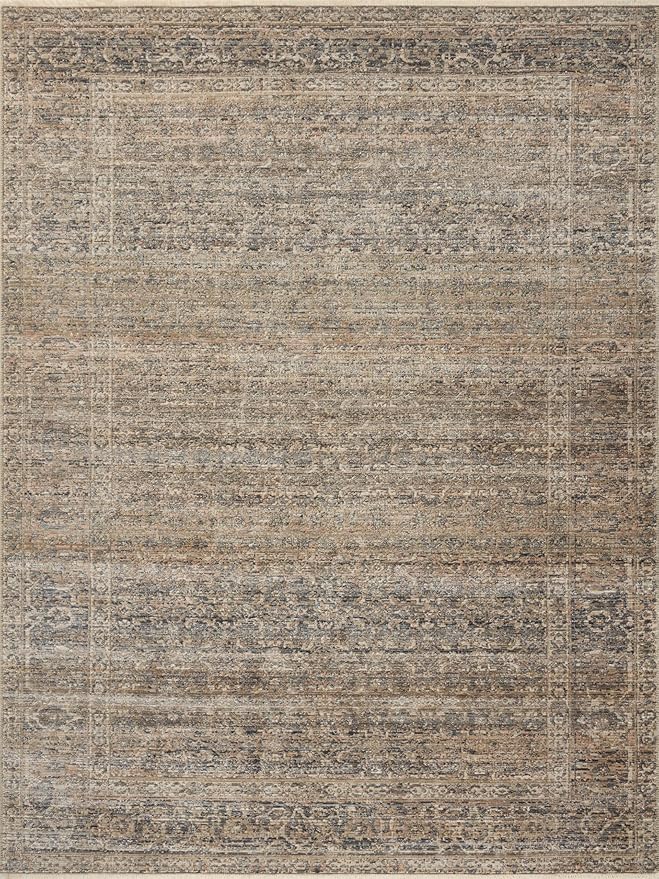 Loloi Amber Lewis Molly Collection MOL-04 Navy/Blush 7'-10" x 10' Low Pile Area Rug