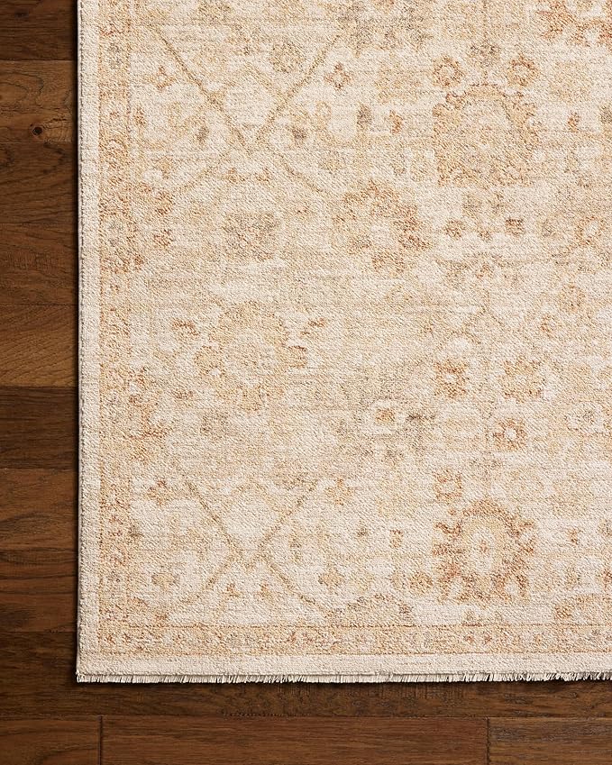 Loloi Chris Loves Julia Palma Collection PLM-04 Natural/Spice 2'-7" x 10'-0" Runner Rug Vintage Style Boho Living Room Bedroom Carpet