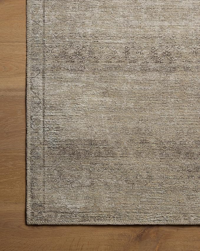 Loloi Amber Lewis Cambria Collection CBR-01 Ash/Bark 2'-6" x 7'-6" Runner Rug Jute, Neutral, Vintage Style, Antique Tone, Living, Bedroom, Dining, Carpet