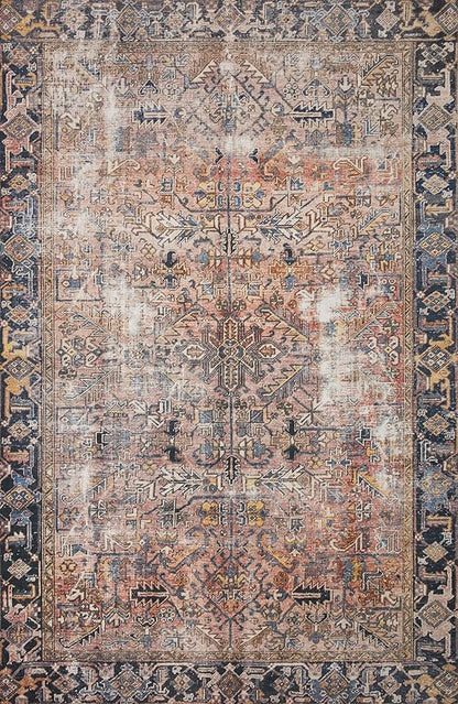 Loloi Chris Loves Julia Jules Collection JUL-02 Terracotta/Multi 3'-6'' x 5'-6'', .13" Pile Height, Accent Rug