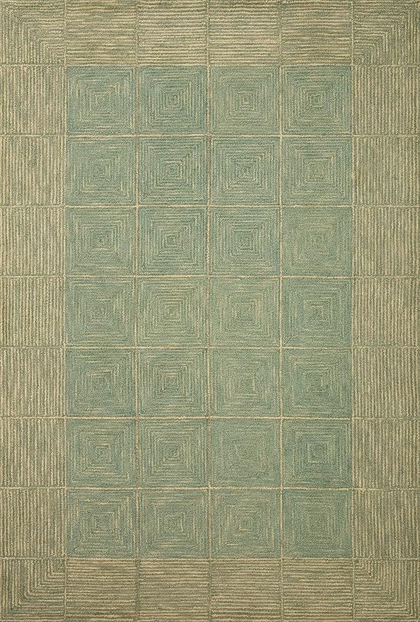 Loloi Chris Loves Julia Francis Collection FRA-02 Green/Natural 9'-3" x 13' Area Rug