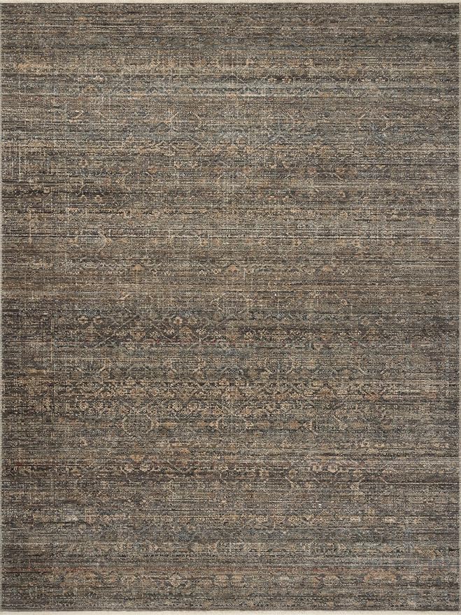 Loloi Amber Lewis Molly Collection MOL-05 Lagoon/Natural 2'-3" x 3'-10" Low Pile Accent Rug