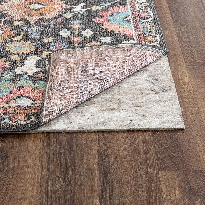 Mohawk Home 2' 6" x 9' 6" Non Slip Grip Rug Pad 1/2" Thick Dual Surface Felt Cushion + Rubber Gripper - Safe for All Floors