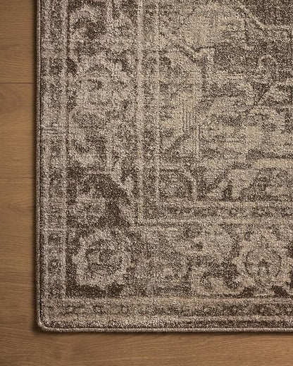Loloi Magnolia Home by Joanna Gaines Mona Collection MOA-01 Cocoa/Stone 3'-7" x 5'-7" Accent Rug