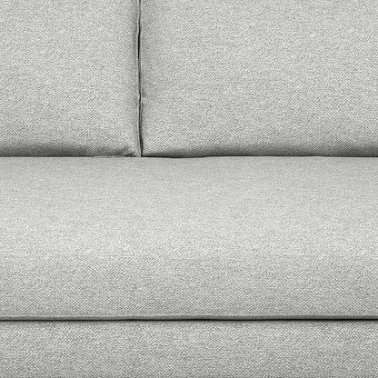 SIMPLIHOME Morrison 72-inch Wide Sofa in Mist Grey Woven-Blend Fabric, Handcrafted Mid-Century Modern Loveseat for Living Room or Family Room, Single Bench Cushion, Bolster Pillows