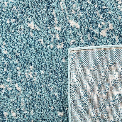 SAFAVIEH Evoke Collection 2'2" x 15' Blue/Ivory EVK256C Oriental Distressed Non-Shedding Living Room Bedroom Runner Rug