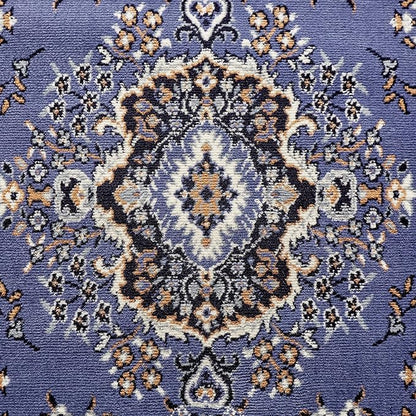 Home Dynamix Premium Sakarya Traditional Medallion Border Area Rug, Country Blue, 21"x35" Rectangle