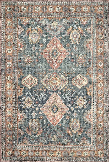 Loloi Skye Collection SKY-10 Sea/Rust 9'-0" x 12'-0" Area Rug