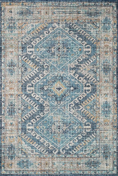 Loloi Skye Collection SKY-03 Denim/Natural 6'-0" x 9'-0" Area Rug
